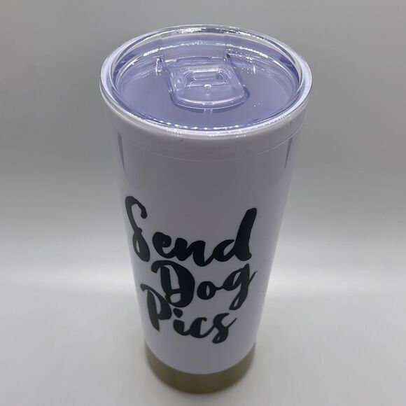 NWT SEND DOG PICS 16oz Tumbler with Lid - Picture 3 of 4